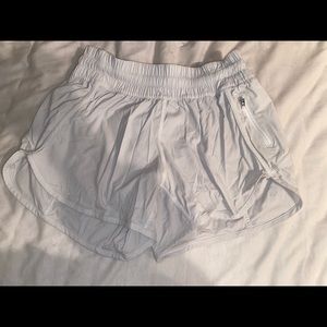White Lululemon shorts